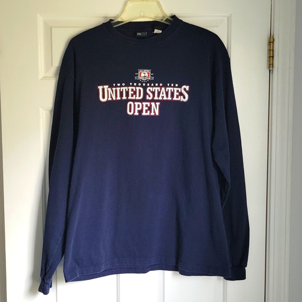 Men's Large long sleeve Gear pullover shirt Dark Blue